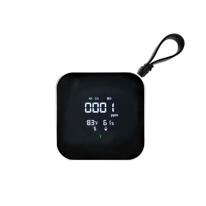 Mini rilevatore di monossido di carbonio Garage esterno Auto da campeggio Monitor anti-avvelenamento CO