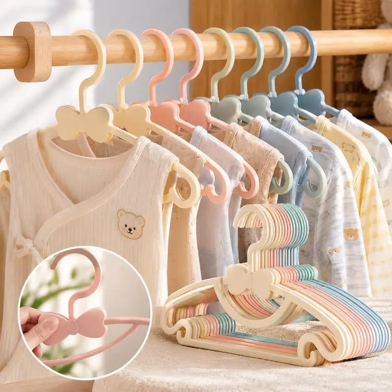 10/20/50pcs Baby Hangers Plastic Kids Clothes Storage Hanger for Nursery Children Hangers Toddler Infant Portable Coats