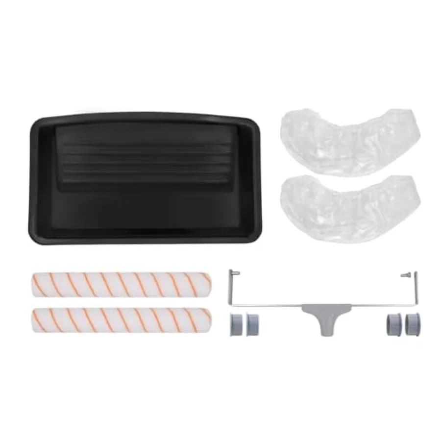 Kit Rullo per Pittura da 18 Pollici - per Pareti e Soffitti di Grandi Dimensioni, Telaio Resistente con 2 Coperture Senza Pelucchi e Vassoio per Vernice Profondo