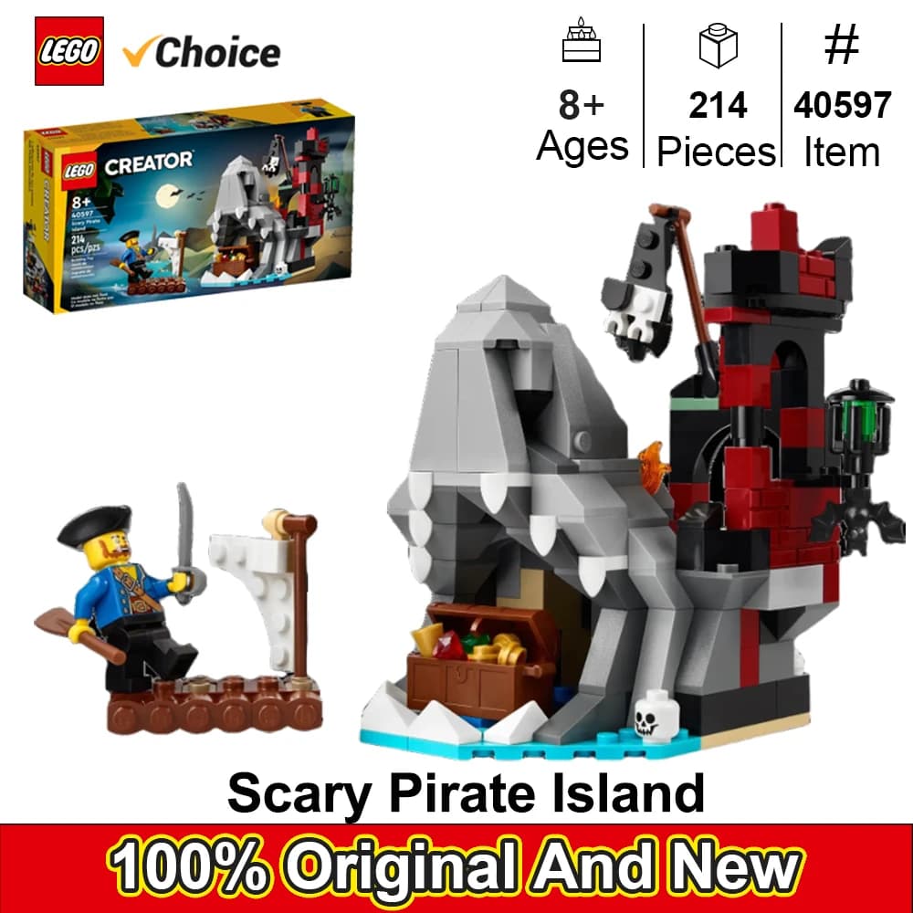 LEGO 40597 Set da costruzione GWP Spaventoso dell'Isola dei Pirati Celebrare Halloween – Questo LEGO ® Giocattolo creatore per bambini 214 pezzi