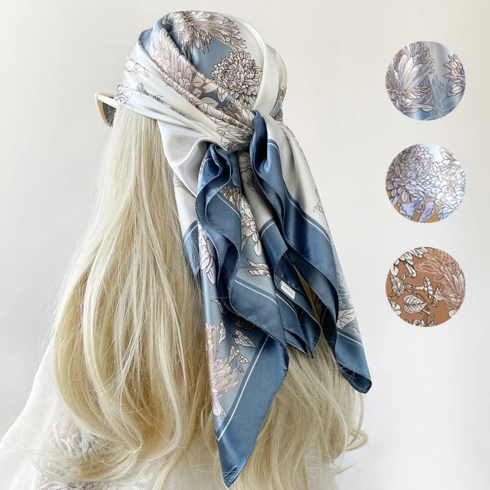 1 Pezzo Sciarpa da Donna Stile Bohemien con Stampa Paisley, Sciarpa in Seta Elegante, Accessorio per Uso Quotidiano, Sciarpa Antivento