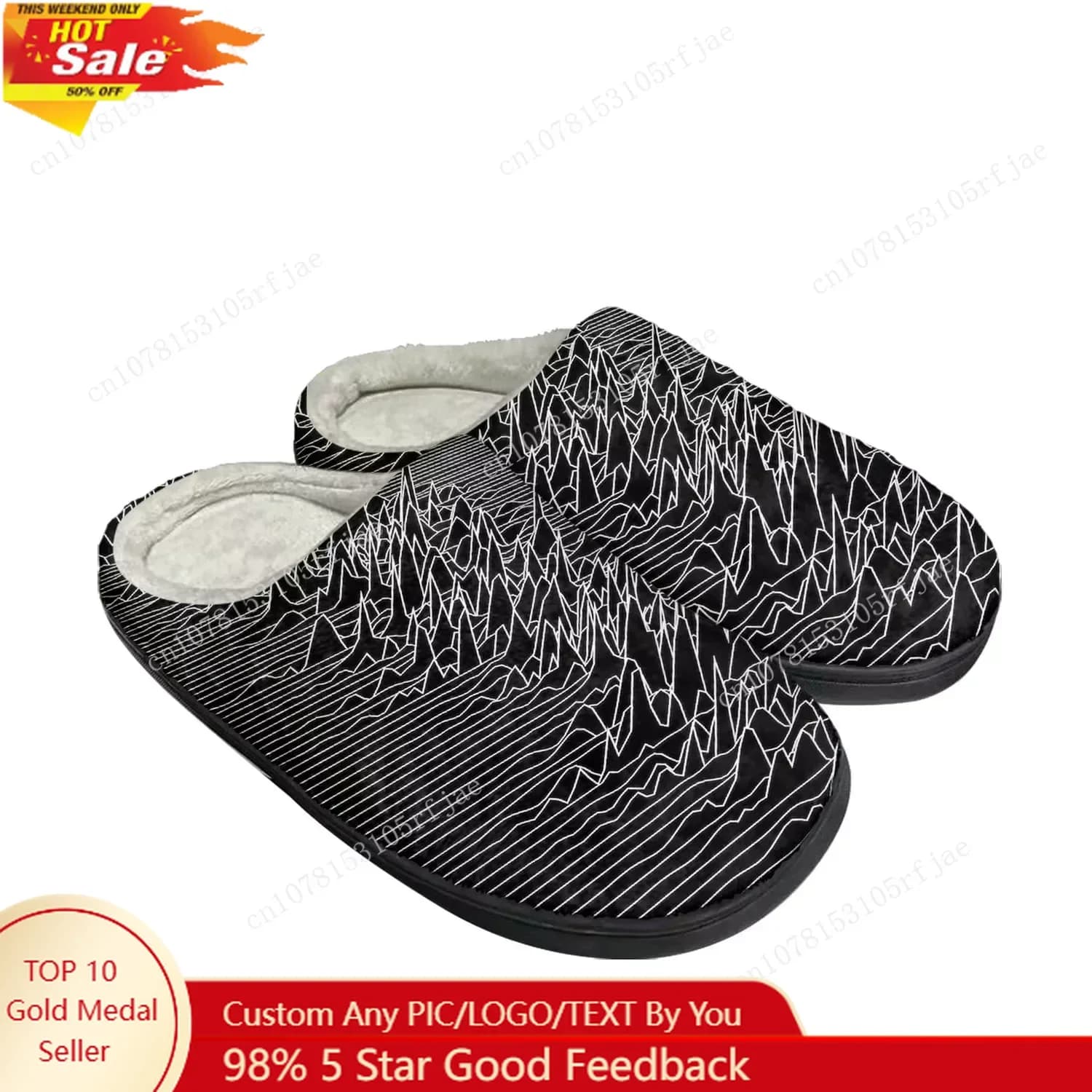 Joy Division Rock Band Home Pantofole personalizzate in cotone Sandali da donna per uomo Camera da letto in peluche Scarpe casual per tenere al caldo Pantofola termica