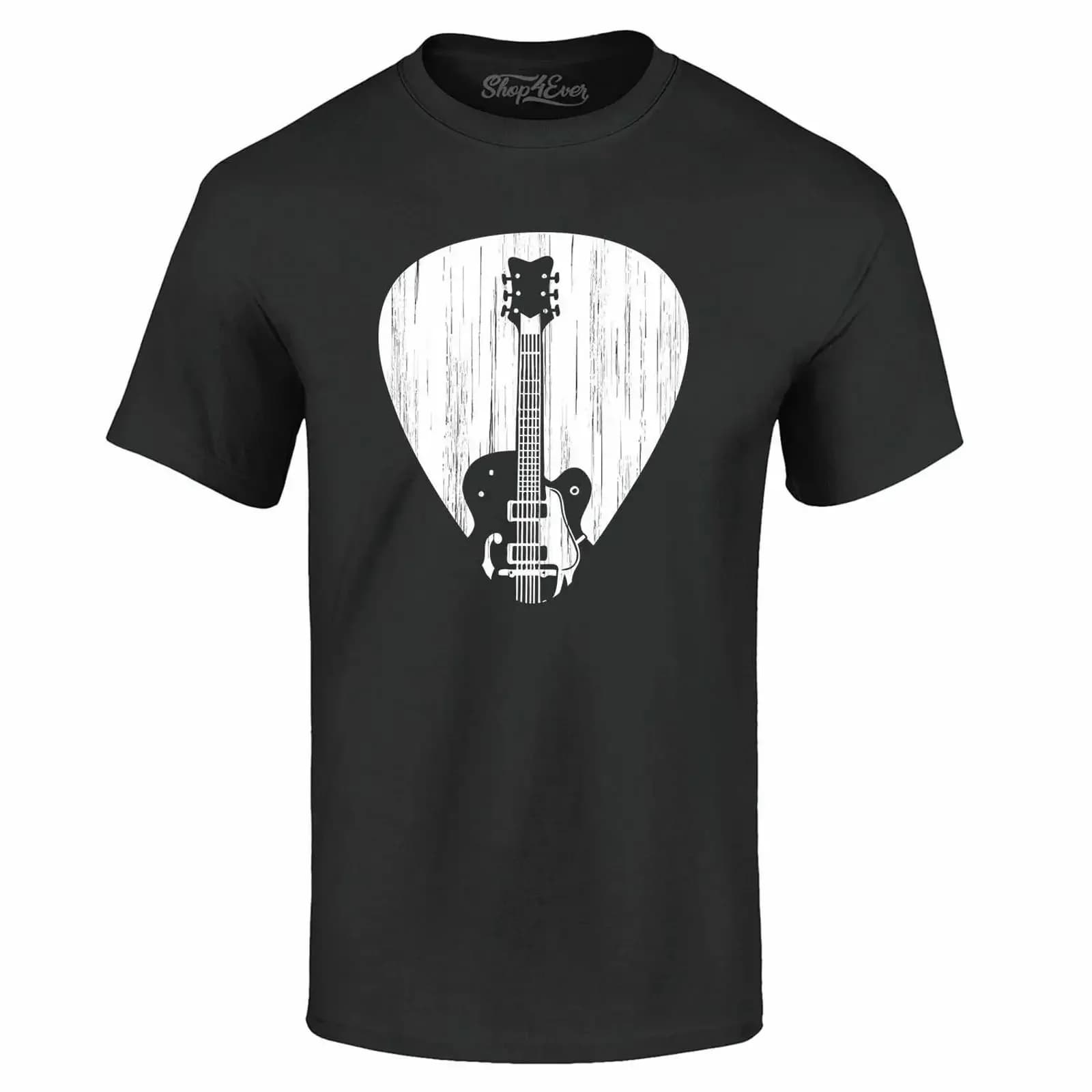 Guitar Pick T shirt Bass Player Guitarist Musician vintage Washed homme Unisex Soft Versatile Stylish Slightly Stretched
