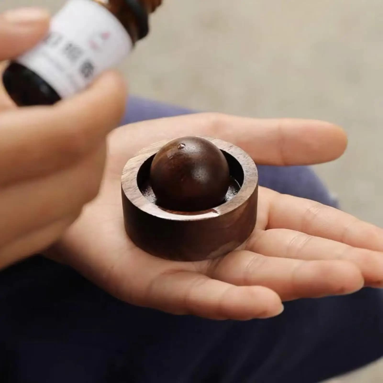 Diffusore in legno per purificazione dell'aria, decorazione da tavolo, diffusore automatico per aromaterapia, per viaggiatori in ufficio, studenti universitari, dormitorio