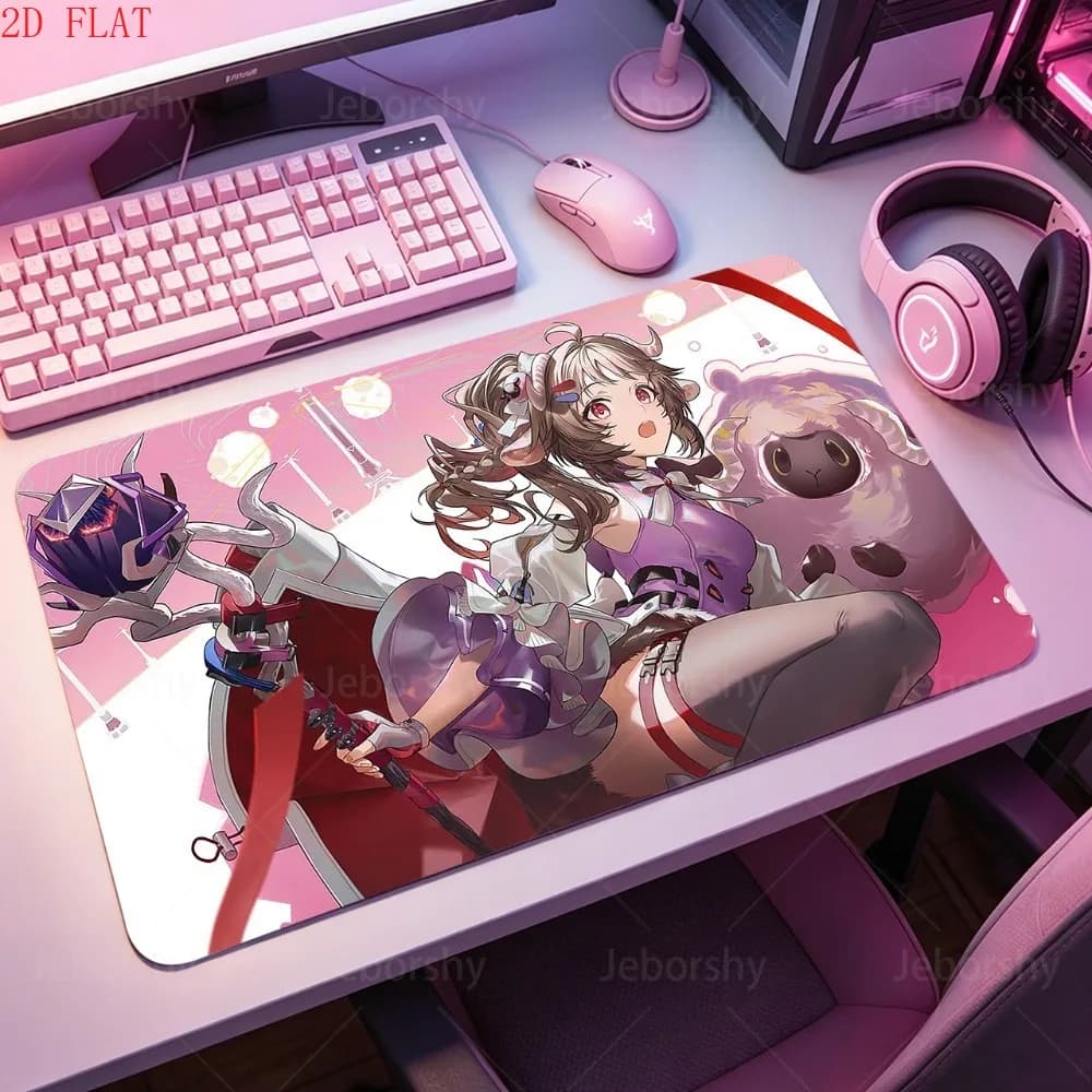 Tappetino per mouse Yvonne Laevatain Arknights Endfield, tappetino per mouse da gioco grande e carino con stampa HD Anime Girl, tappetino da scrivania per giochi per PC