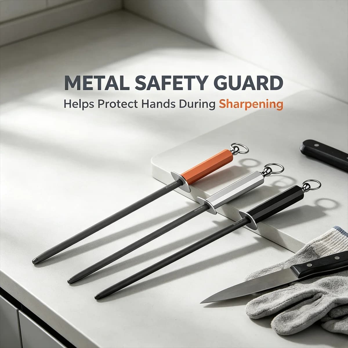 Professional Sharpener Rod Carbon Steel Sharpening Blade Rod Kitchen Tool Household Knife Sharpener