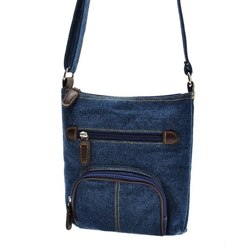 Borsa a Tracolla Casual in Denim, Borsa Messenger da Donna, Borsetta Casual