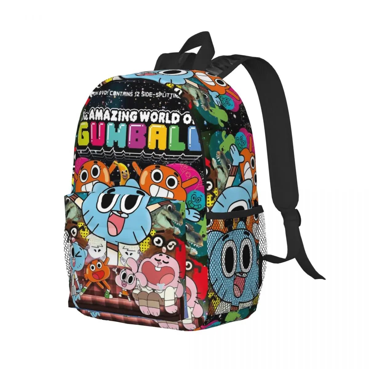 Il fantastico mondo di Gumball Zaino per cartoni animati Studente Ragazzi Ragazze BookBag Borsa da scuola per bambini Borse a tracolla per laptop per uomo Donna