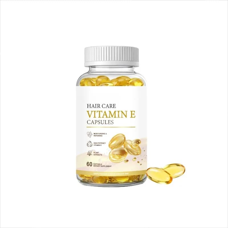 Capsule Morbide di Vitamina E per la Cura dei Capelli, Integratore Quotidiano per il Benessere: 1 Capsula al Giorno, 60 Capsule Morbide per Adulti
