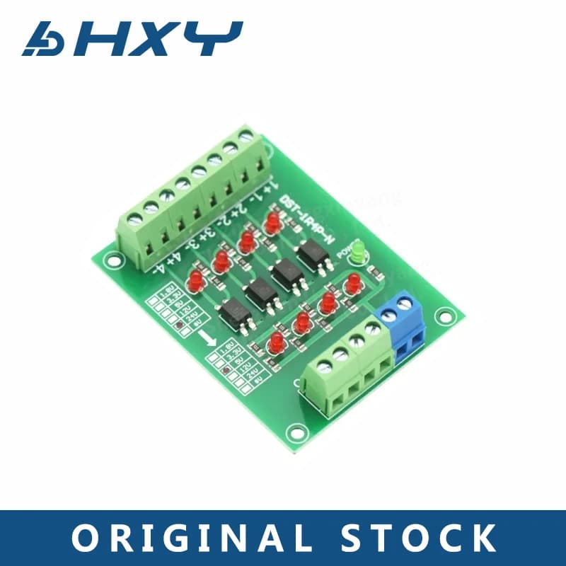 4-channel PLC signal converter from 24 V to 5 V, electric flat panel, 4-bit arduino optical coupler module