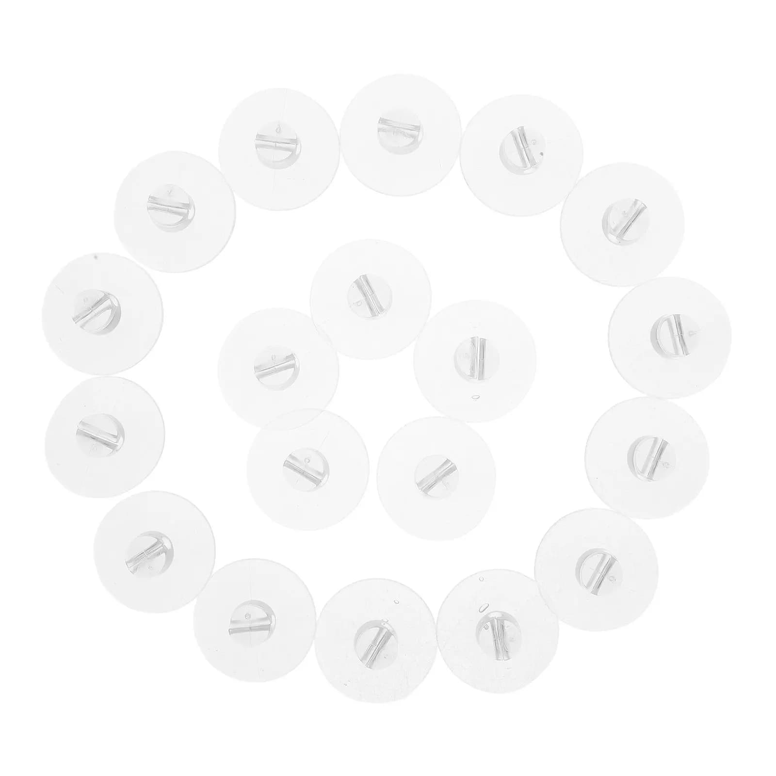 20Pcs Transparent Suction Cup Hooks Flat Head Heavy Duty Cable Cord Organizer Desktop Window Storage Rack Holder Clear Clip