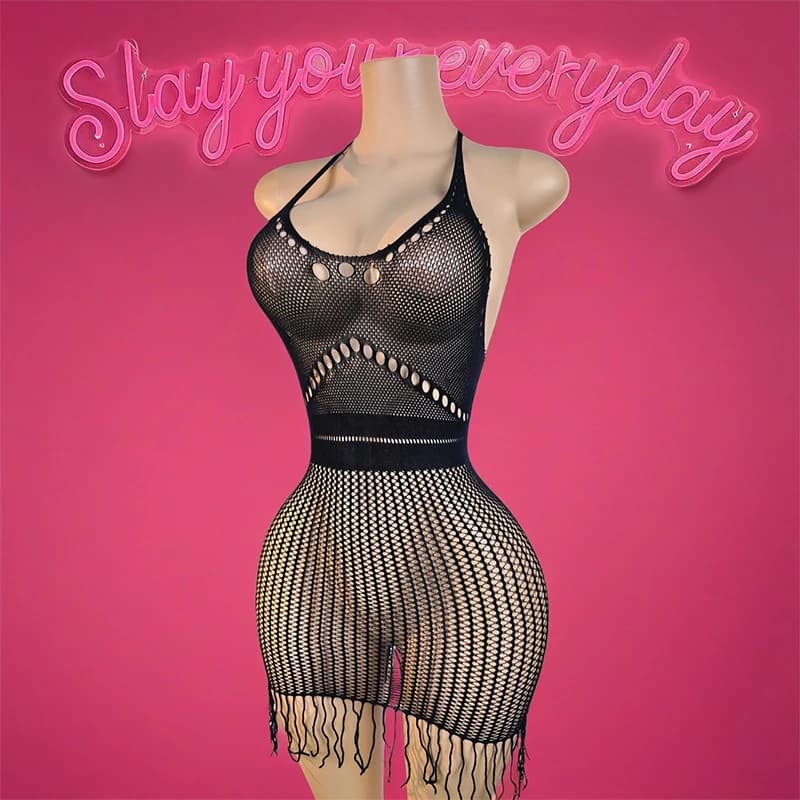 Sexy Cover Up Hollow Out Fishnet Dress without Bikini Summer Holiday DS489