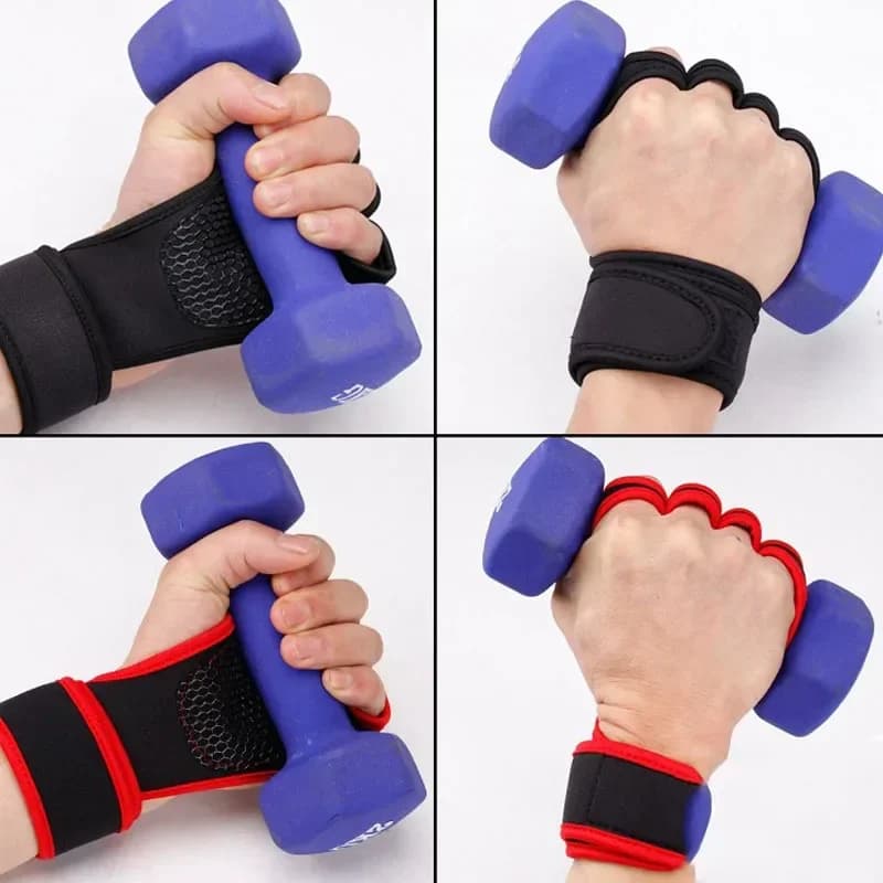 Weight lifting gloves for men and women, gym gloves with wrist support, fitness training gloves, anti-slip palm, breathable.