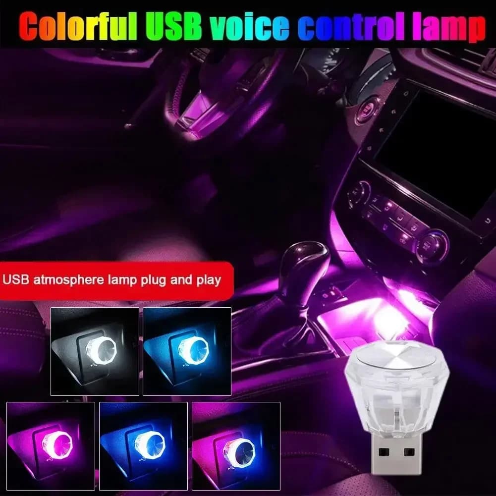 Luce Notturna LED Colorata per Auto 2026, Luce Atmosfera USB per Accendisigari, Accessori per Illuminazione Interna Auto Senza Cablaggio