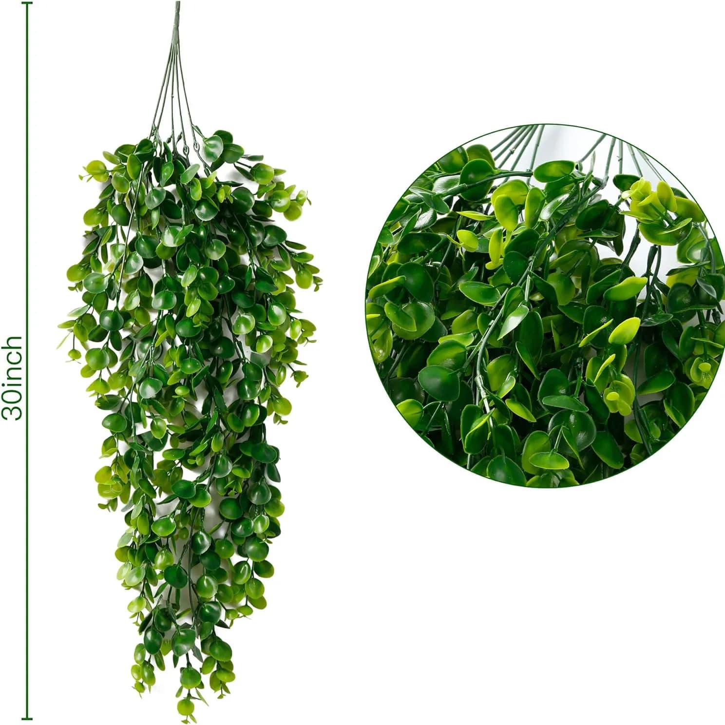Piante di plastica artificiali 5 teste 45 maglie fern vite festival ghirlanda bouquet da sposa BrialHome giardino parete decorazione arco fai da te