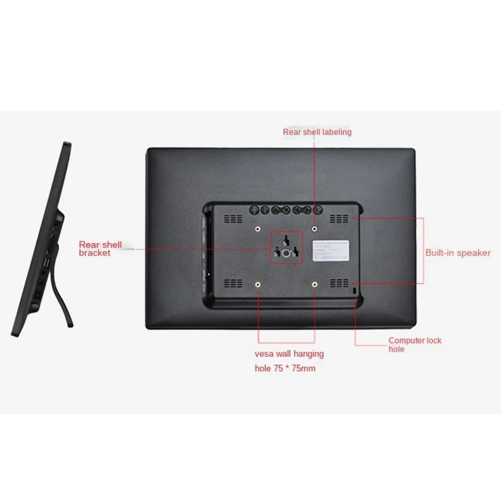 AT02-15.4 Pollici Cornice Digitale HD 1280X800 Cornice Elettronica Musica Film Funzione Lettore Video