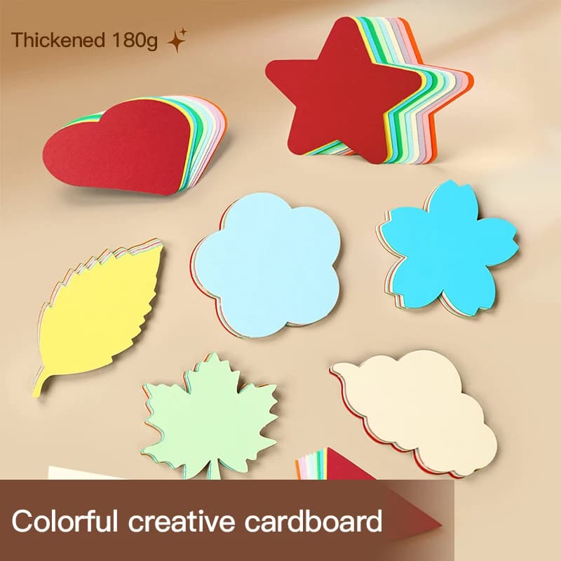 140/150Sheets/Set 10 Colors Handmade Paper 180g Geometric Thick Cardstock for DIY Origami Graffiti Scrapbooking Art Decorative