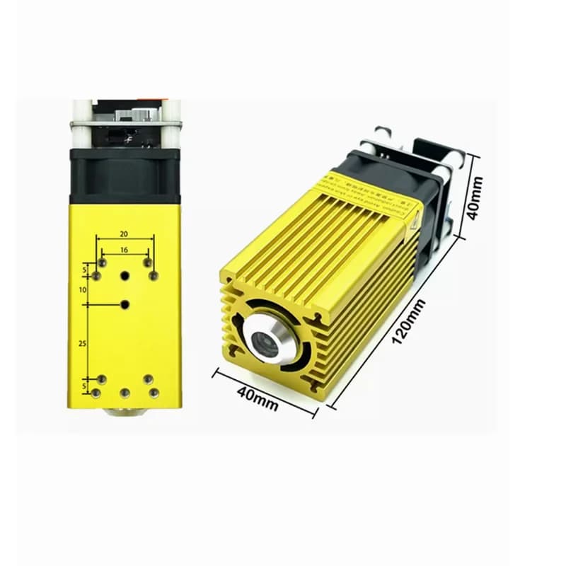 450nm 40W Specchio a luce blu Intaglio in acciaio inossidabile Tavola di legno Taglio e stampa in ceramica bianca Laser fai da te