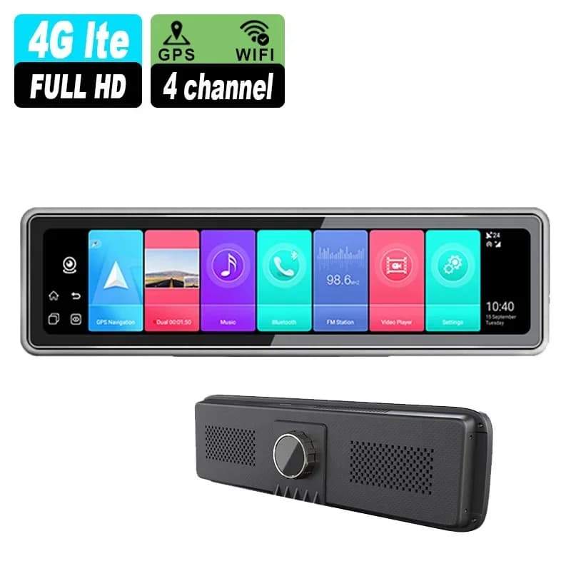 # Hot Sales # Hot Sales Hot Sale 12-inch Touch screen Dashcam 360-degree 4g Lte Dash Cam with Wifi Gps Car Dvr Android 8.1 Das