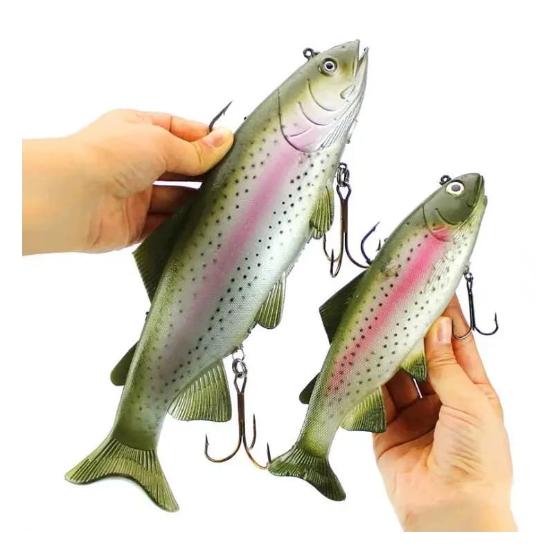 WEIHE 20 centimetri 30 centimetri Trota Piombo Testa PVC Esche Da Pesca Nuoto T Coda di Silicone Piombo Esche Morbide Esche Artificiali Swimbait Wobblers