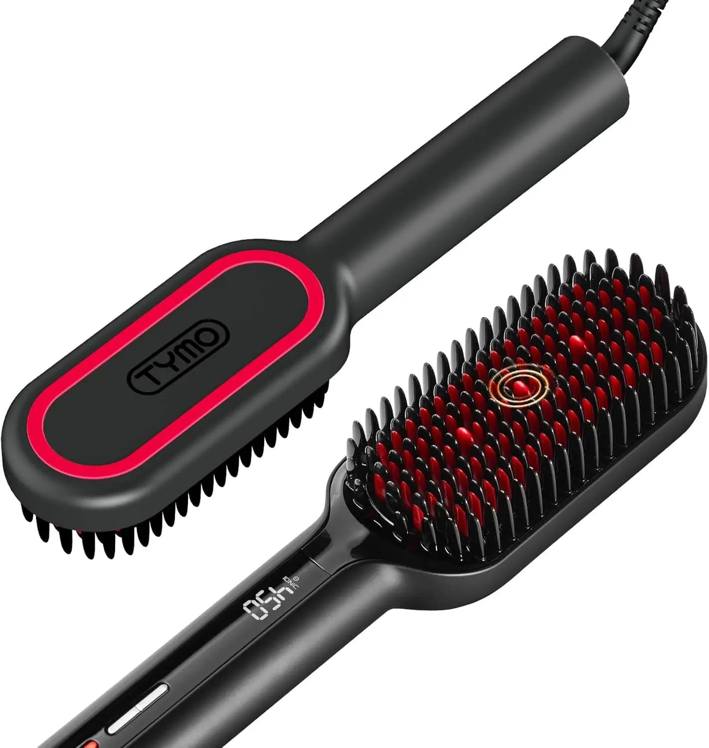 Spazzola Lisciante Ionica Migliorata con Setole Dense, 16 Temperature, Doppio Voltaggio per Capelli Spessi e Ricci