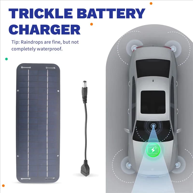 2025 New-12V 30W Pannello batteria solare Caricabatteria mantenitore per auto moto trattore barca RV
