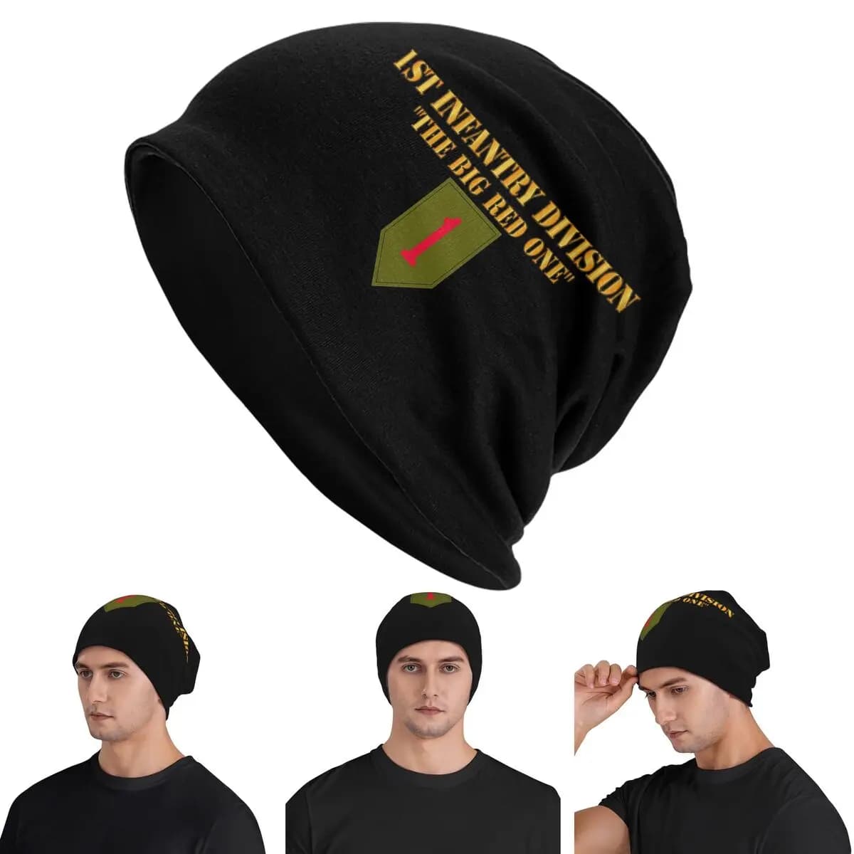 First Infantry Division Big Red One Ww2 Us Unisex Adult Beanies Caps Knitted Bonnet Hat Warm Autumn Winter Skullies Hats