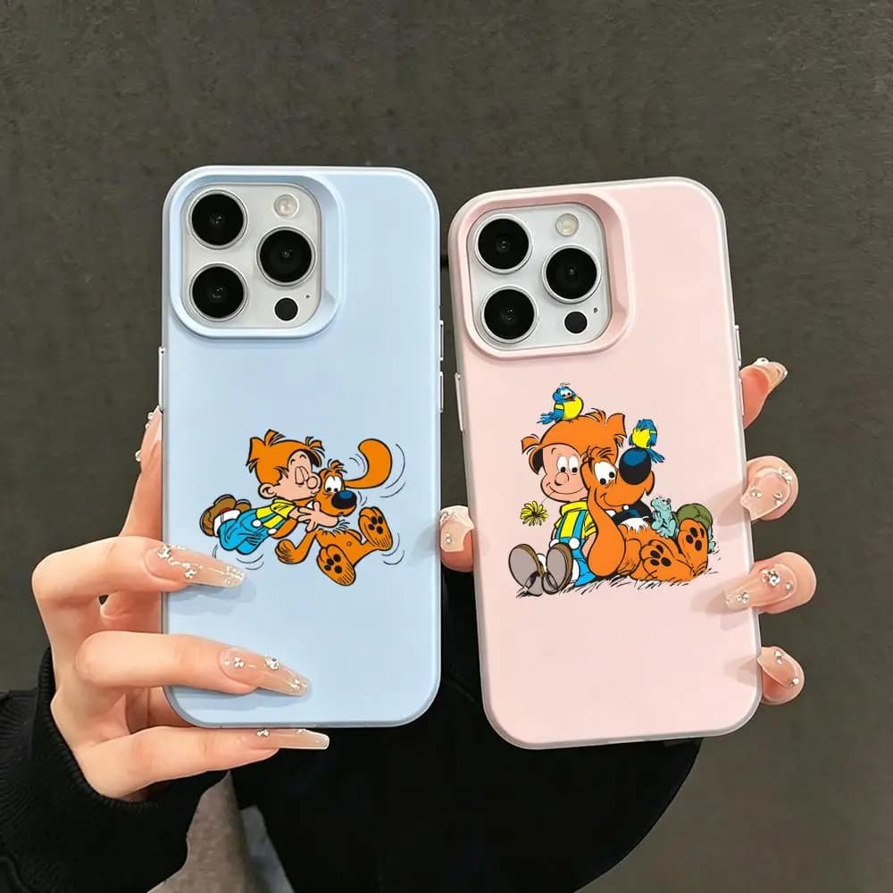 B-Boule et Bill Phone Case Jelly like 2 in 1 dual-layer dopamine phone case, compatible with iPhone 17/16/15/14/13/12