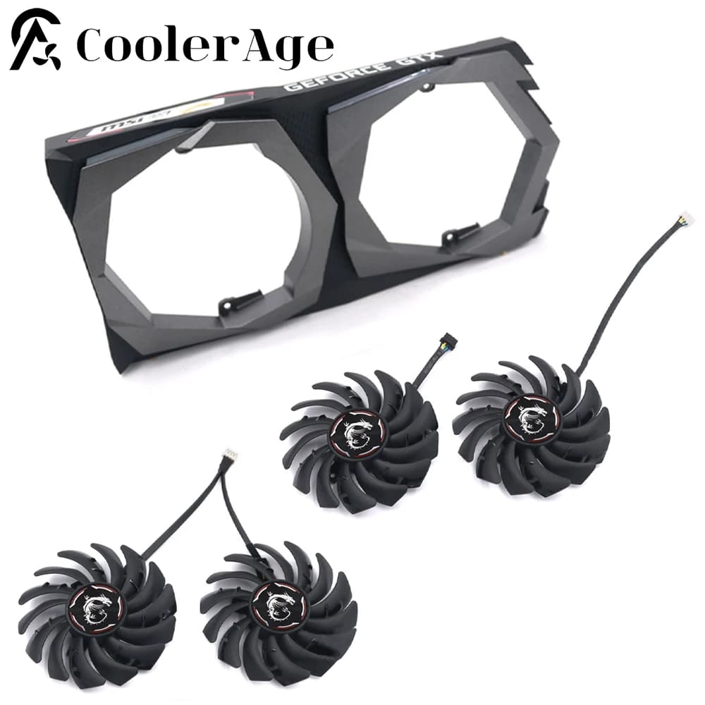 Sostituzione ventola scheda video per MSI GeForce GTX 1650 1650S 1660 1660S 1660Ti Gaming X/Z PLD09210S12HH Ventola di raffreddamento della scheda grafica