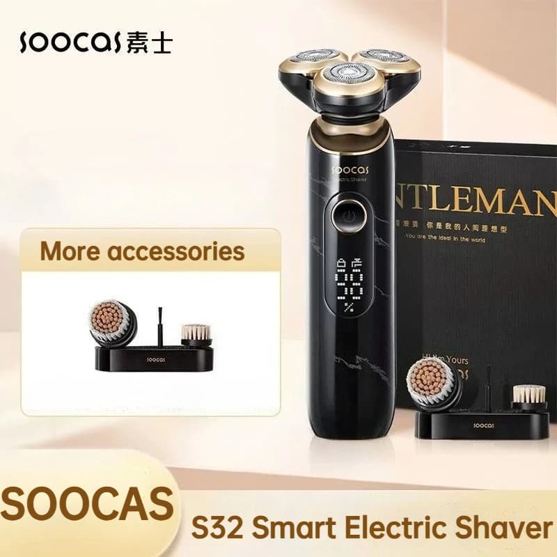 SOOCAS S32 Smart Electric Shaver Auto-shave Razor Man Shaving Machine Electric Shavers Trimmer Beard Type-C Rechargeable IPX7