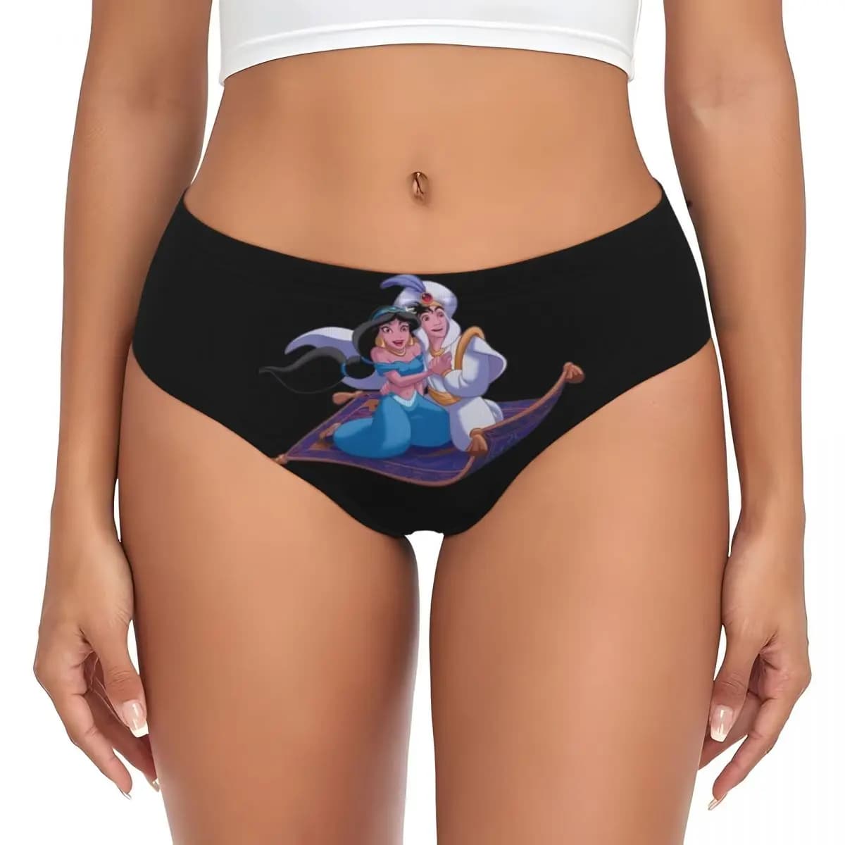 Slip Personalizzati A-Aladdines, Intimo Femminile Comodo ed Elastico, Mutandine Jasmine Aladdines