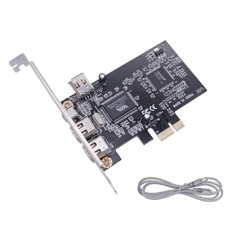 Scheda di espansione PCIE X1 a 1394 PCI-E da 1X a 1394 Scheda di acquisizione video DV HDV HD a 4 porte Supporto adattatore di trasferimento 1440*1080