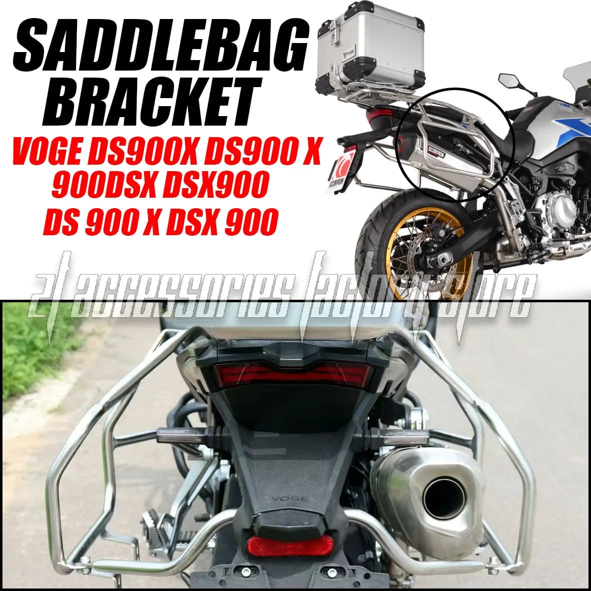 Adatto per VOGE DS900X DS900 X 900DSX DSX900 DS 900 X DSX 900 accessori moto staffa scatola laterale portapacchi nuovo di zecca