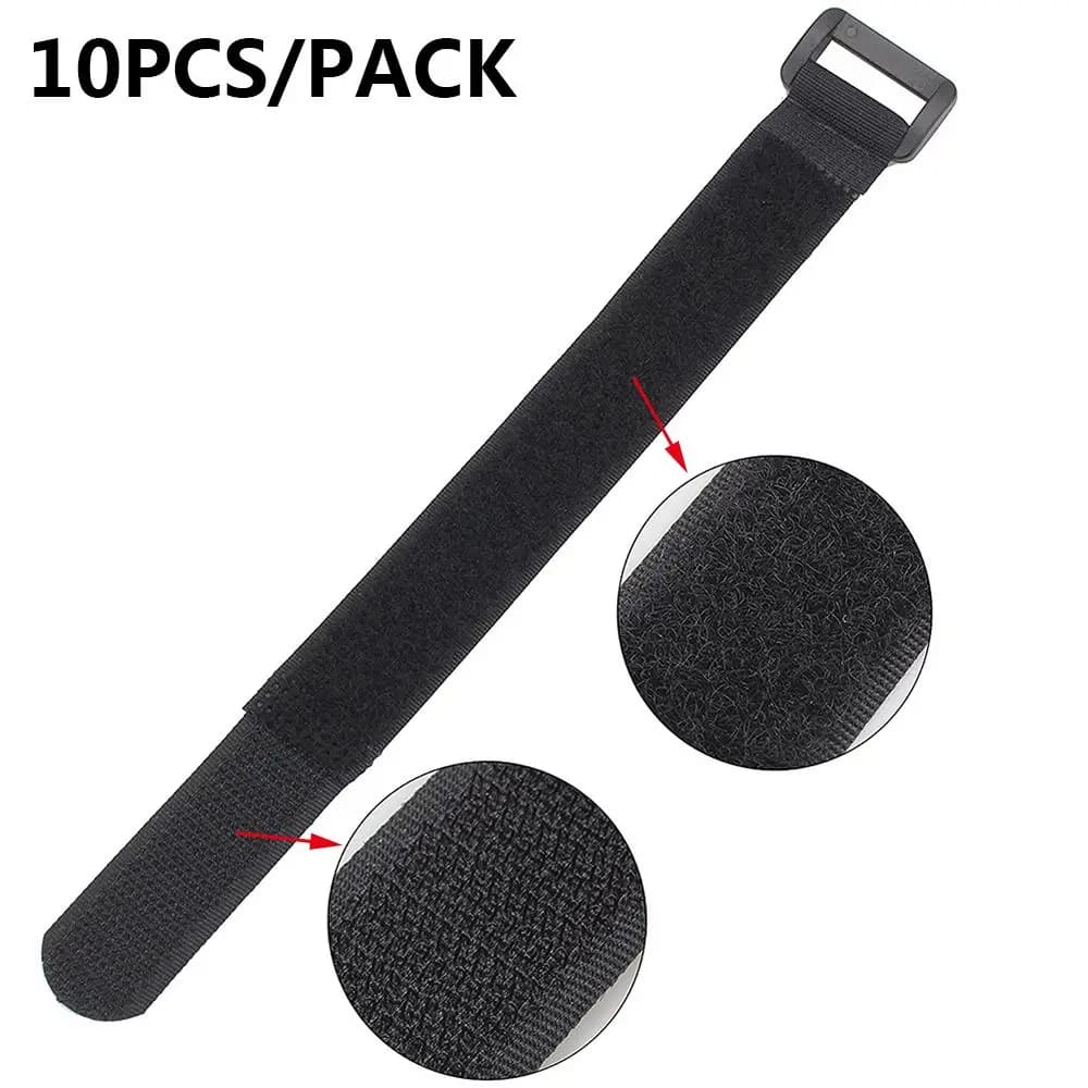 20*500mm 10 pz Durevole autoadesivo Accessori per biciclette Cinghia Fascette per cavi Gancio e anello in nylon Fascetta per bici Riutilizzabile di fissaggio