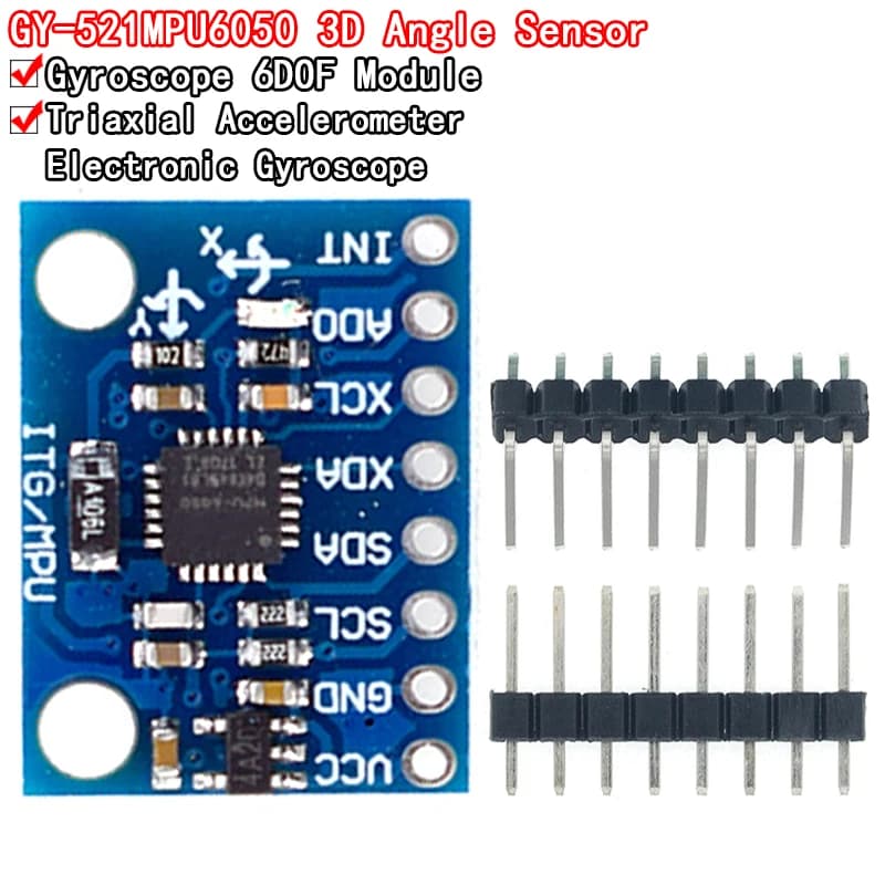 1Set IIC I2C GY-521 MPU-6050 MPU6050 Analog A 3 Axis Analog Sensors + Arduino Accelerometer Module With 3-5 V DC Pins