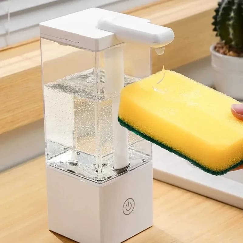 Dispenser automatici di sapone liquido da 490 ml Sensore di ricarica Disinfettante per le mani Macchina per cucina Bagno Shampoo Doccia Gel Detersivo