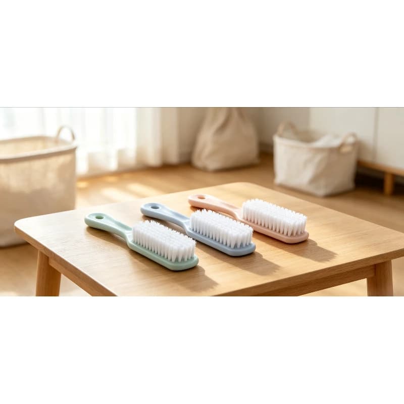 Macaron Long Handle Soft Bristle Cleaning Brush Hanging Plastic Laundry Brush Multifunctional Shoe Clothes Scrub Brush