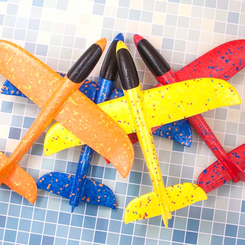 48 centimetri LED FAI DA TE Per Bambini Giocattoli Lancio A Mano Volare Aliante Aerei Schiuma Aereo Modello Borsa Da Festa Riempitivi Volare Aliante Aereo Giocattoli Per Bambini Gioco