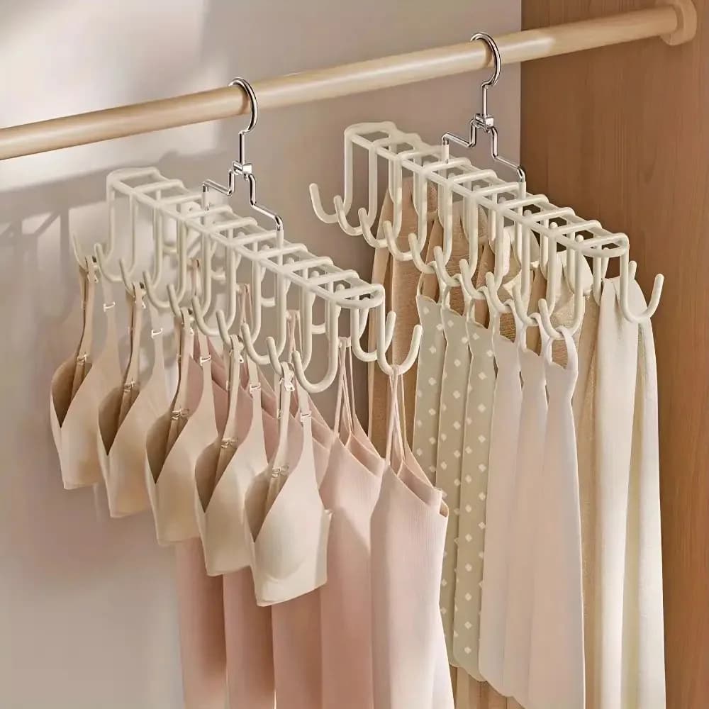 2 multi-hook clothes hangers, multifunctional underwear hangers, wardrobe storage racks, women's bra camisole organizer, multi-layer hook clothes hangers, space-saving wardrobe storage artifact