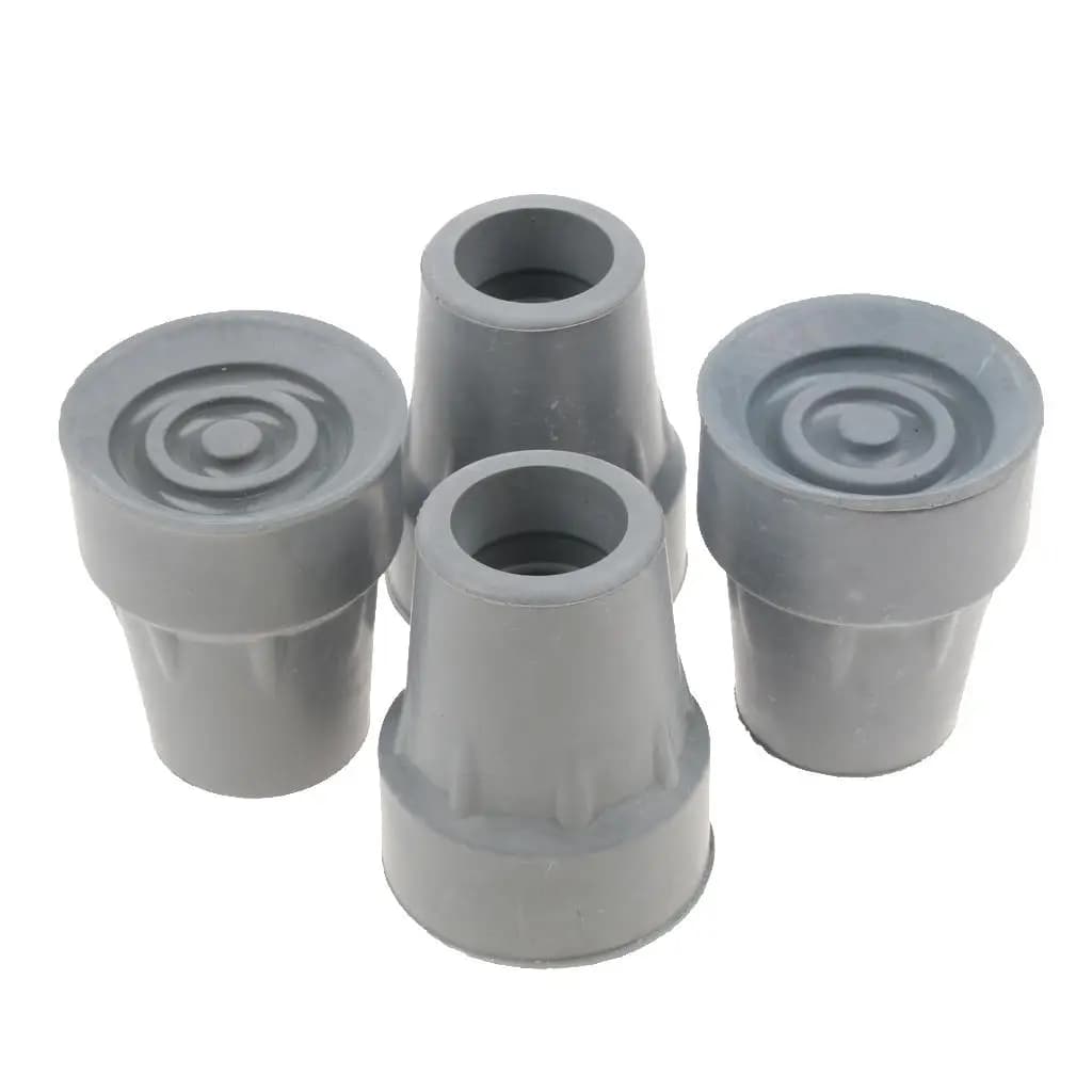 Durable Rubber Walking Stick Tip Non Skid Trekking Pole Cap Replacement Hiking Cane Feet for Chair Stool Floor Protection