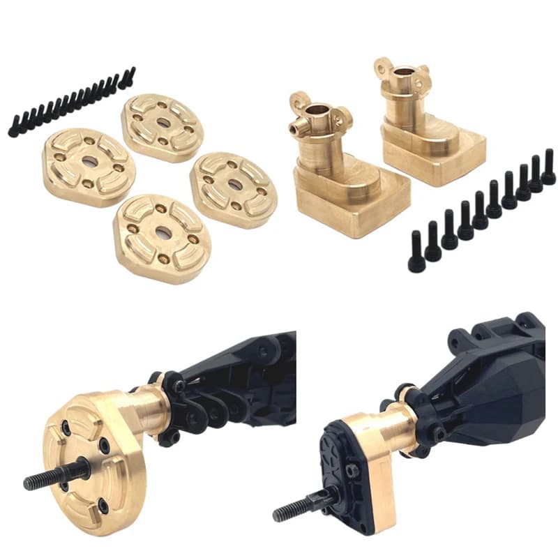 MJX H12Y Ottone Contrappeso Destra Knuckle Pesi Posteriore C-hub Asse di Montaggio Per MJX H12Y H12Y + HYPER GO 1/12 RC Crawler Aggiornamento