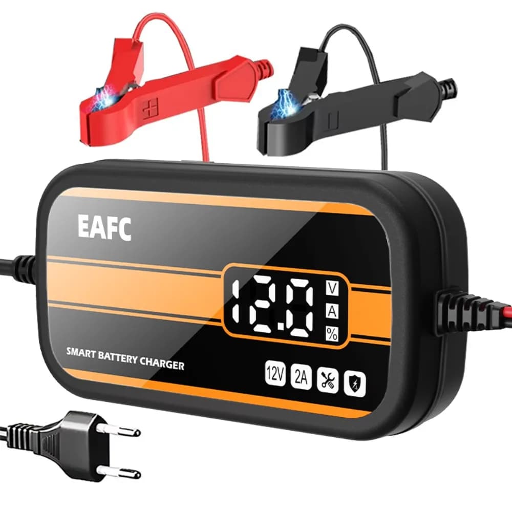 Il più nuovo caricabatteria per auto 12V 2Ah-20Ah caricabatterie per riparazione batteria al piombo con display digitale intelligente per auto SUV moto