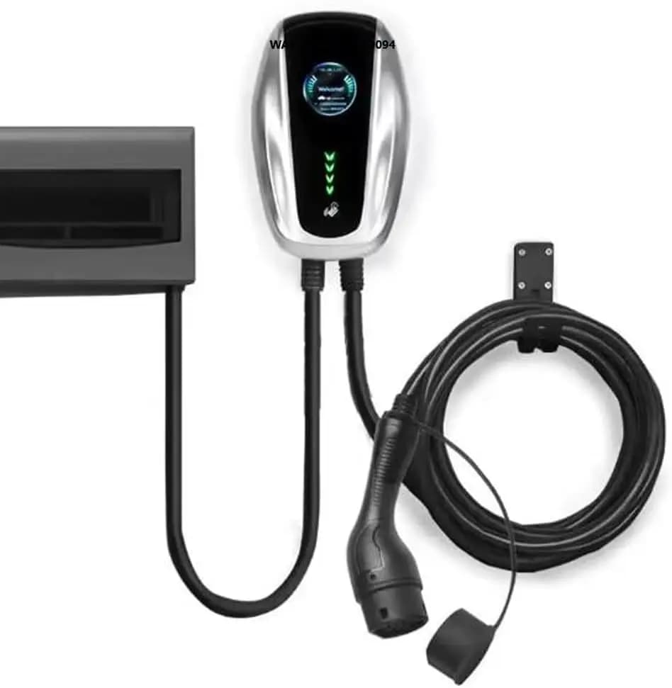 Level 2 EV Charger from 50 Amp with Smart Display, 25 Feet Cable, External/Interior EV Charger, Level 2 Car Charger with WiFi