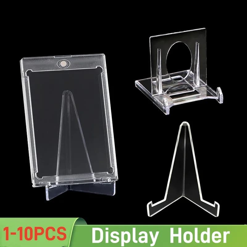Supporto per display in acrilico Triangolo trasparente Moneta commemorativa Cornice per foto piccola Porta carte Rack Supporto per telefono Decorazioni per la casa