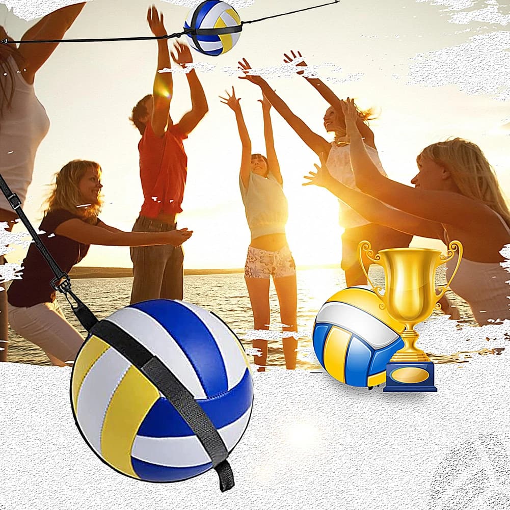 Trainer for the strike in the volleyball, resistance band for self-workout with adjustable belt for beginners