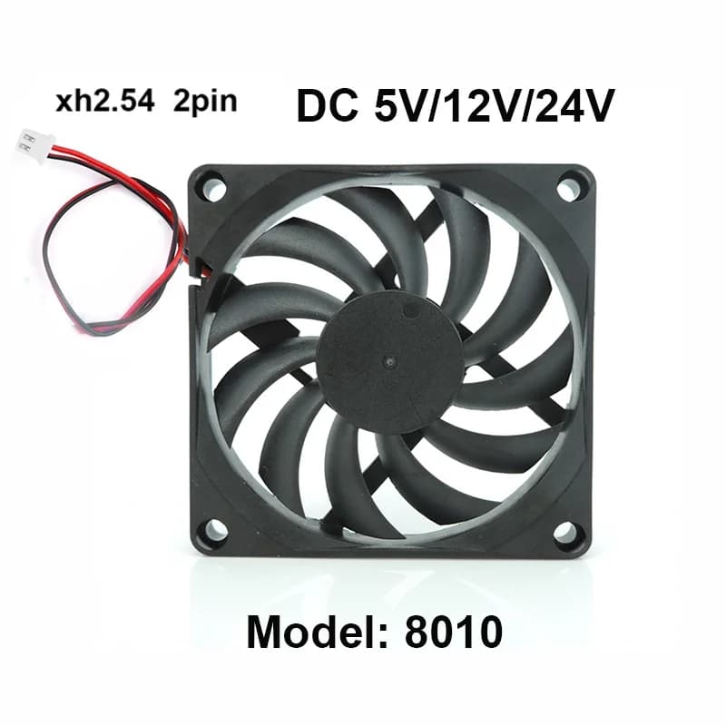 5V 12V 24V 8010 80MM 8CM FAI DA TE Di Raffreddamento Turbo Ventilatore Brushless Parti Della Stampante 3D 2Pin Per Reprap Estrusore DC Cooler Ventilatore Ventole di Plastica
