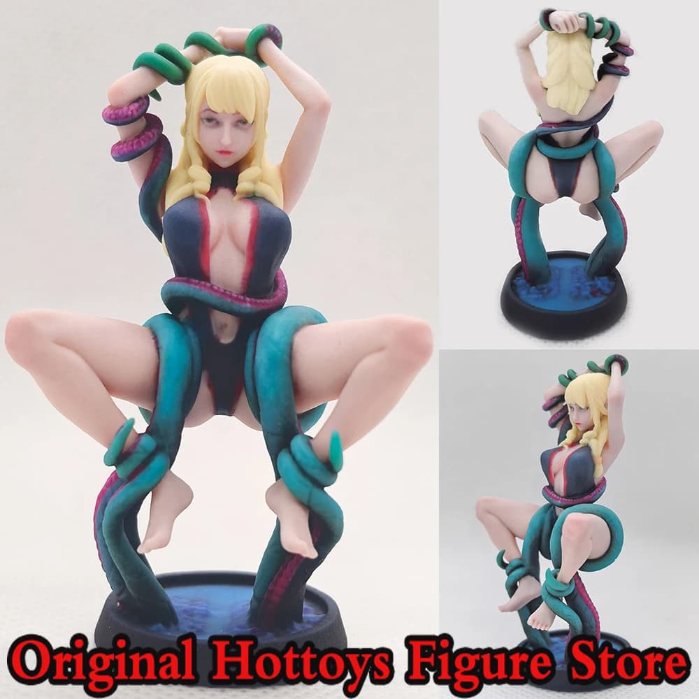 1/18 Scale Female Soldier Octopus Girl Mini Realistic Sculpture Full Set About 6.9cm Action Figure Model Doll Collection