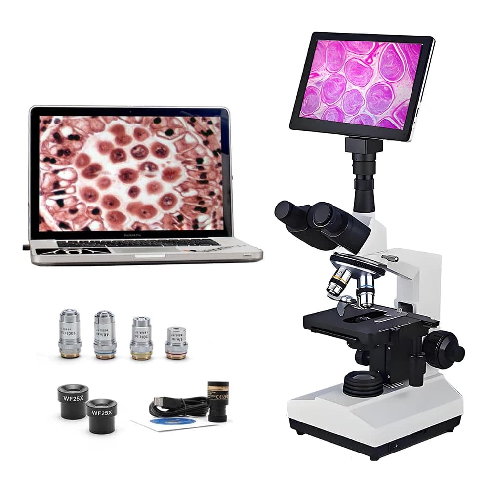Laboratorio Scuola Microscopio biologico digitale Usb Dental Electron Stereo Microscopio trinoculare Microscopio binoculare Olympus