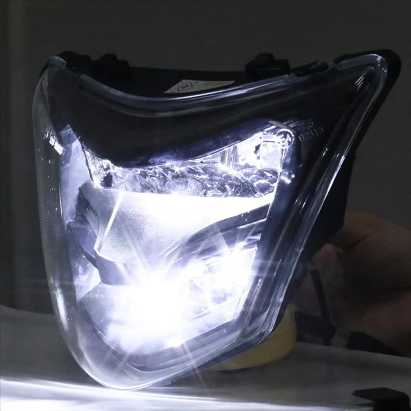Moto Cupolino Parafango Per Yamaha LC135 V1 135GP Testa Luce LED 12V 35W Spoiler Maschera Copriobiettivo Dirt Bikes Durevole