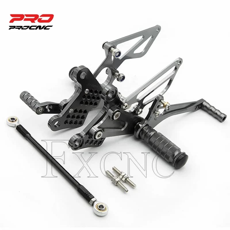Per Kawasaki Ninja 600/ZX6R/ZX636 2009-2020 2019 Moto RearSet Poggiapiedi Pedana Pedale In Alluminio Regolabile Pedale